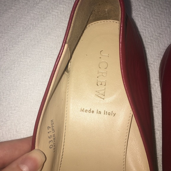 EUC J.Crew Red Cece Pyramid Studded Flats Size 8 - Picture 8 of 8